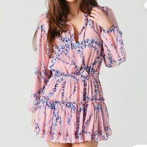 Misa Los Angeles Pink Floral Dress